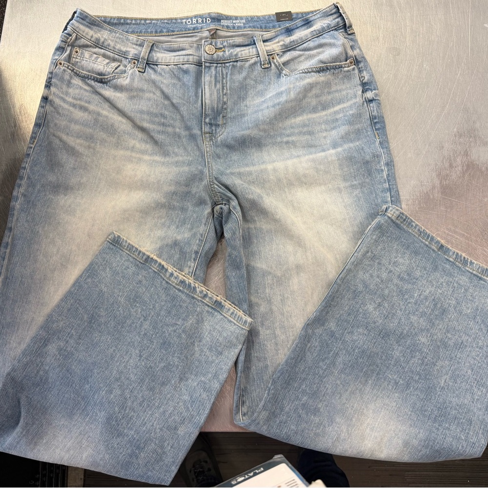 Torrid Light Blue Wide Leg Denim Jeans